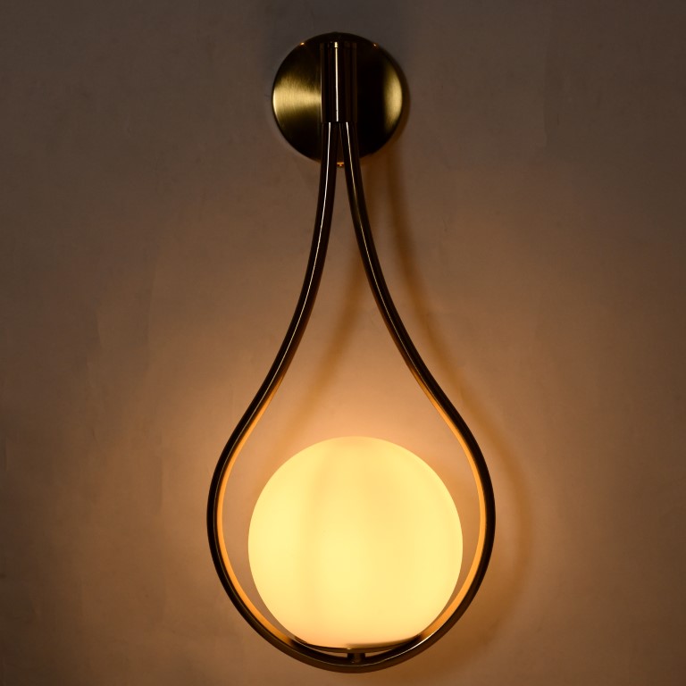 Modern Glass Wall Lamp, Wall Lights,(Gold Water Drop) JS47